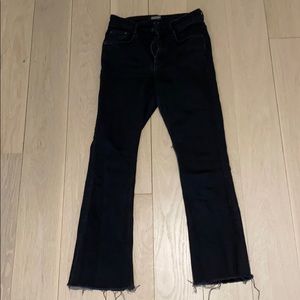 Zara black slim fit flare jeans